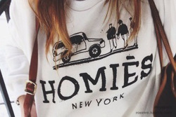 romwe:  ROMWE Black Letters &amp; Car Print White T-shirt