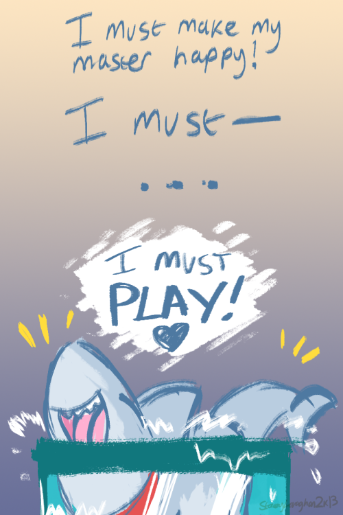 fireandshellamari:  The public demanded more shark puppy whilst I’m still at home. Thank you University cintiq. 