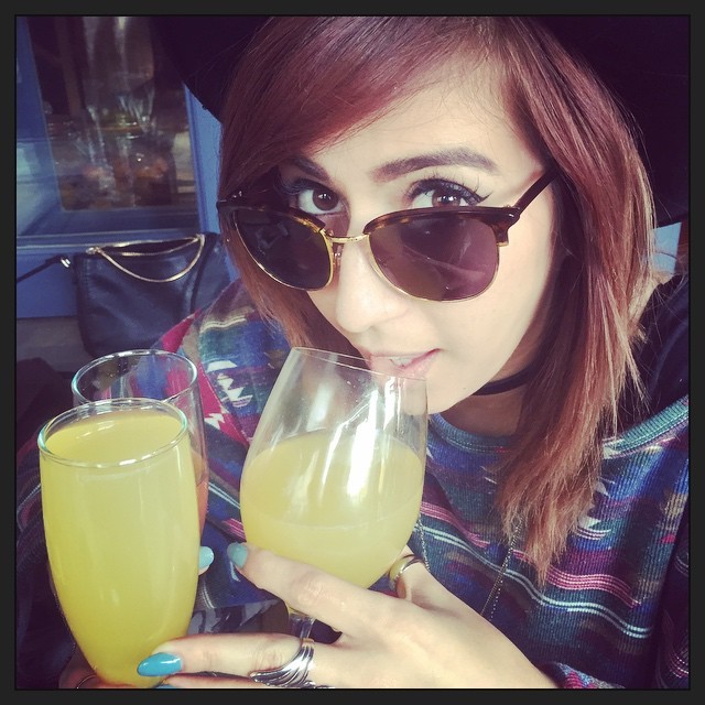 The bartender gave us a free bottle of champagne. #bottomless-mimosas