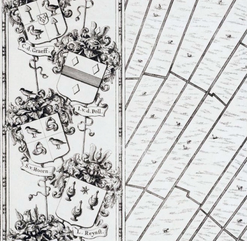 Julius Milheuser (after Daniël Stalpaert) - Map of Amsterdam (1662). Detail.