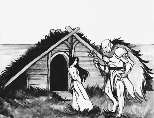 corseque-art:Inktober #2 - LotR orc courtship@trexarms69-blog