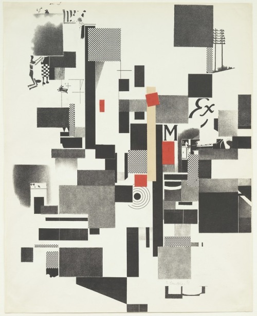 garadinervi:Kurt Schwitters, Plate 1 from Merz 3. Kurt Schwitters 6 Lithos. Merz Mappe. Erste Mappe 