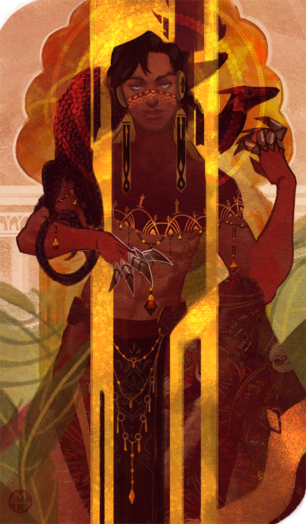 dibeediboop:  ½ of an original character Tarot card commission // Commission Info // Twitter // 