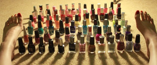 My nail polish collection per a couple of requests :) Then, my blue collection since I get so many r