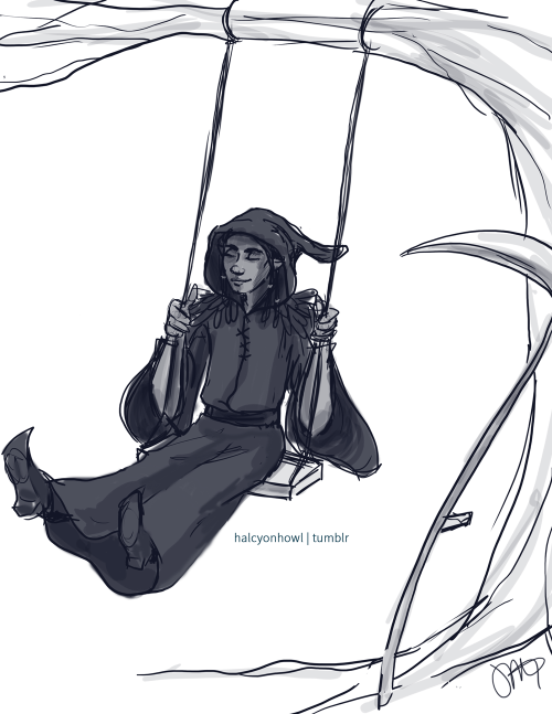 halcyonhowl:My one and only Inktober contribution: Kravitz enjoying himself between reaping jobs. (M