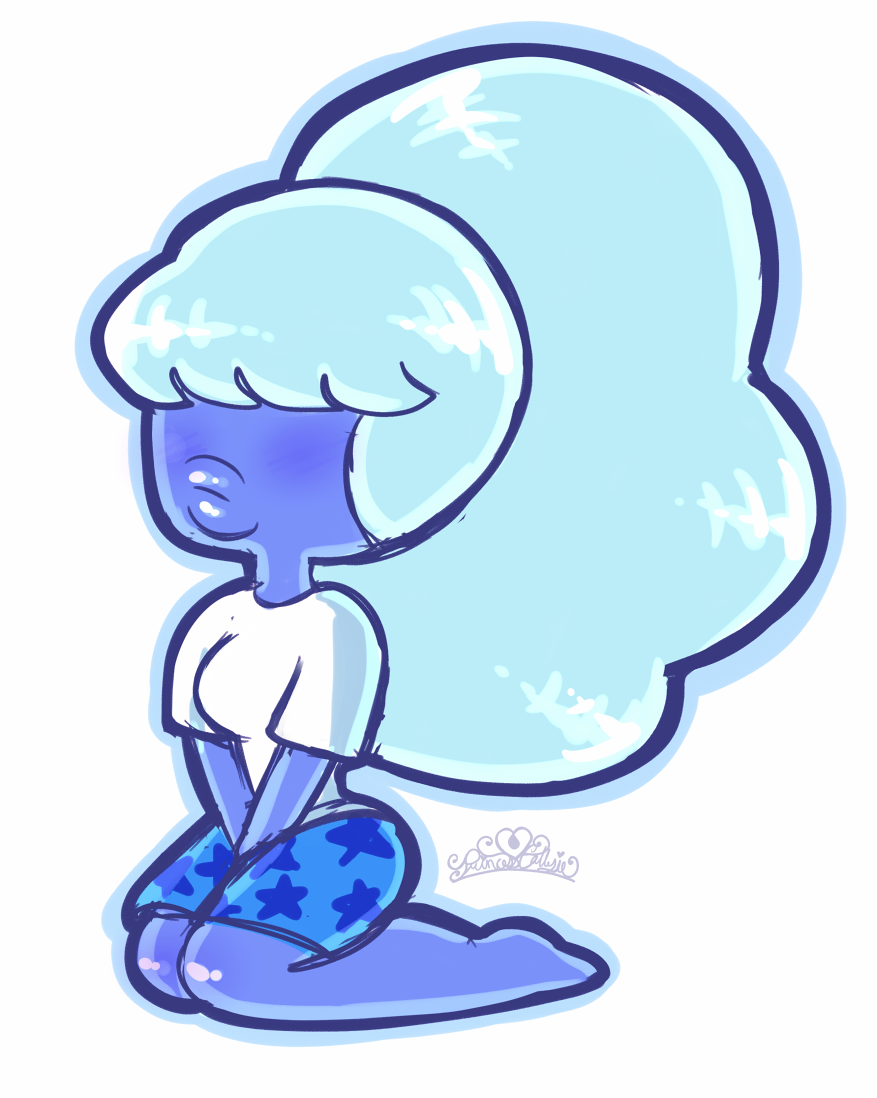 princesscallyie:  Commission I did of Sapphire. She just chillin’ while  wearing