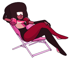oneeyedsheep:  Transparent Garnet chilling on your Dash.Re-draw of her in the opening.  (which I noticed after drawing this that in that one scene her pauldrons’ colors are reversed?)