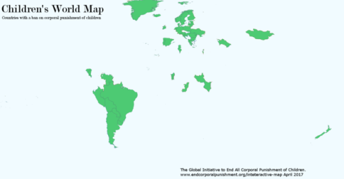 mapsontheweb:Countries with a ban on corporal punishment of children.