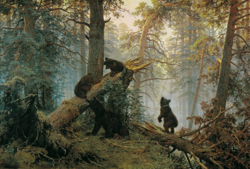 Morning in a Pine Forest, Ivan Shishkin and Konstantin Savitsky, 1886