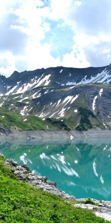 Green lake, nature, mountains, 1080x2160 wallpaper @wallpapersmug : bit.ly/2EBfd6v - b