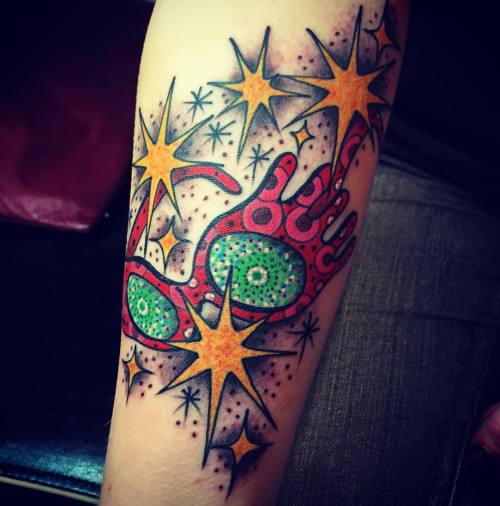 bomb-shelters:FINALLY a Harry Potter tattoo! By Matt Lutsch @modernclassicstattoo Eugene, OR   Rad af