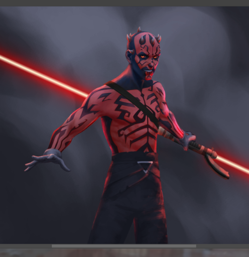 [Work in progress] I wanted to draw wallpaper with my favorite character. Because of perfectionism t