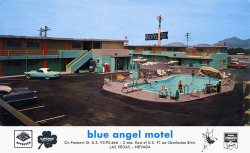 vintagelasvegas:Postcard: Blue Angel Motel, Las Vegas, c. 1956