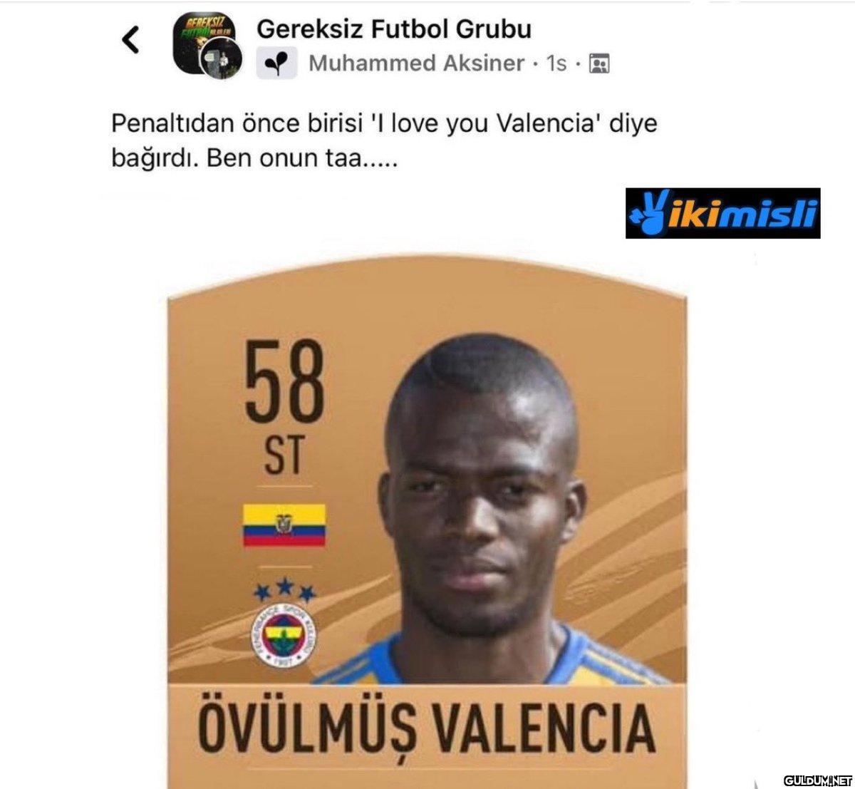 övülmüş Valencia maç...