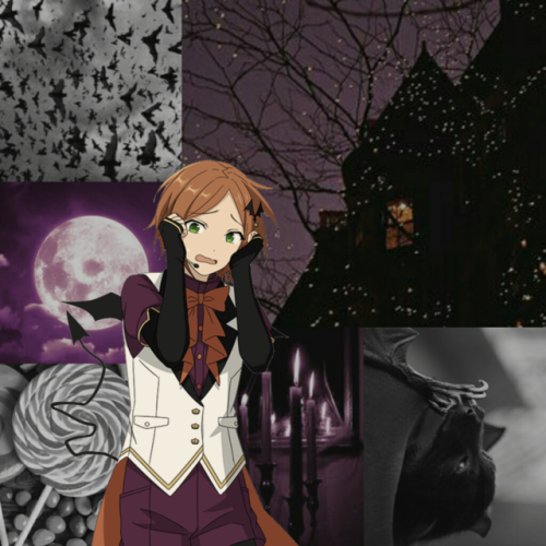 moodboardtopia:Raising Curtains! Dark Night Halloween Series(Timid Bat) Yuta Aoi Finished Boards: Ko