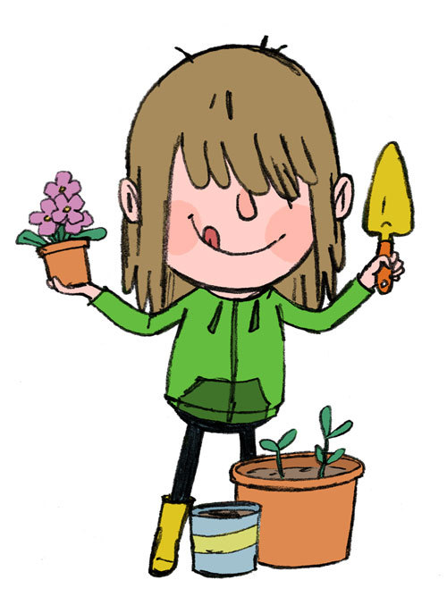 Here are some spot illustrations from the spring issue of the Bonikids Magazine.