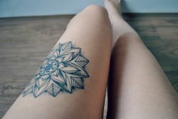 themarkedgirl:  floral mandala tattoo by