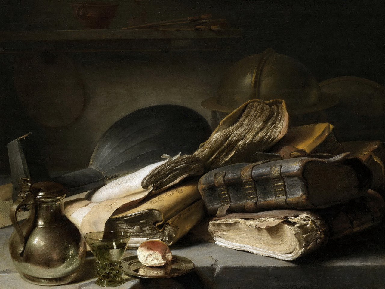 inkfromtheoctopus:  Jan Lievens - Vanitas Still Life [c.1620-30].God, that detail.