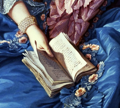 sommartidsvarmod:Madame de Pompadour, by Francois Boucher, detail (1758).