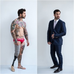 outofficial:  Two Marines (One Gay, One Straight) Bond Through Photography Cedric Terrell wanted to photograph wounded warrior Alex Minsky—in more than his underwear Photography by Cedric Terrell 