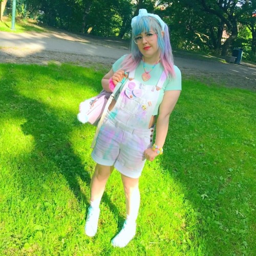 Had a picnic with friends yesterday. comfy pastel outfit⭐ #cute #kawaii #mintyfrills #yumekei #yumek