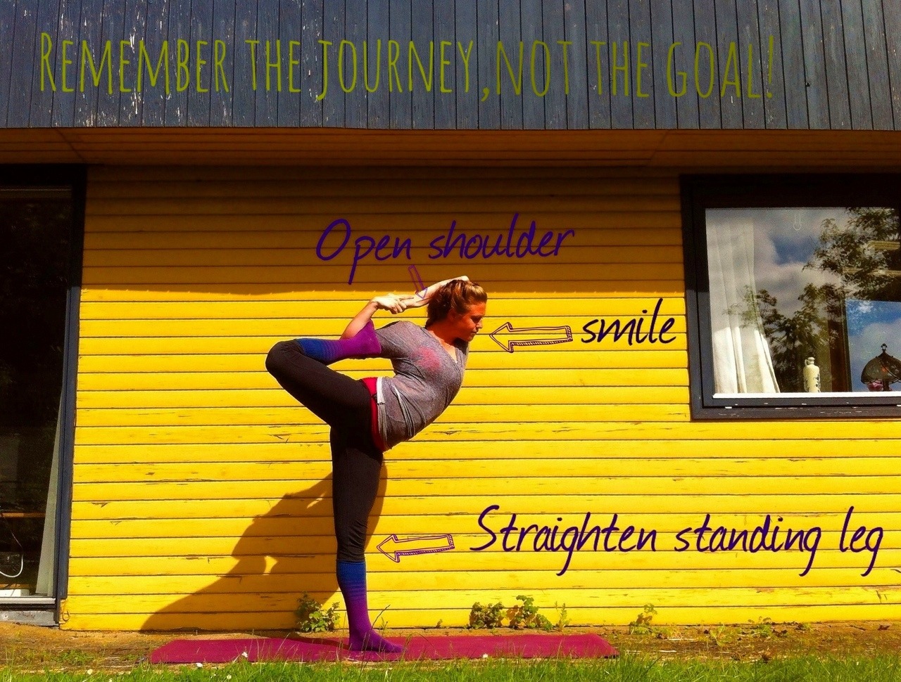 yogamimi:  Standing one-legged King pigeon pose! This pose is great for balance,