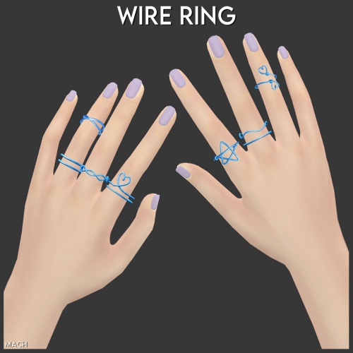 [mach] Wire RingNew meshFemale22 SwatchesSpecular mapHQ compatibleDOWNLOAD