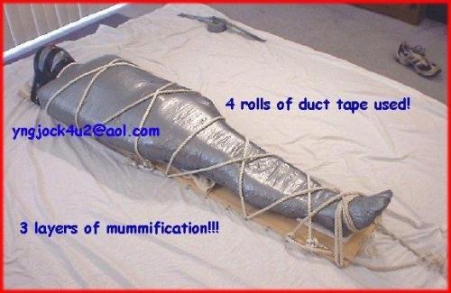 barefootguysroped:  Halloween Mummies! 