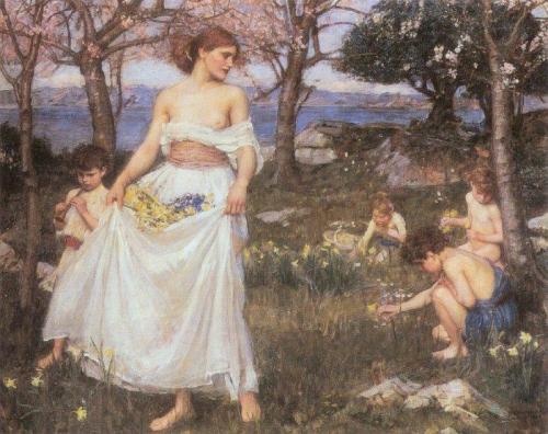 manticoreimaginary:Waterhouse’s symbolist Persephone series:Gather Ye Rosebuds While Ye May (1