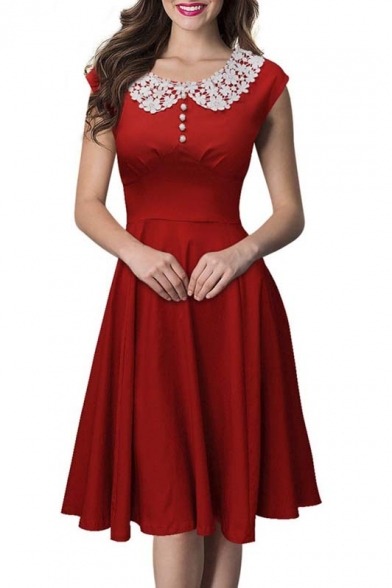 sneakysnorkel:  1950s Vintage Dresses Red porn pictures