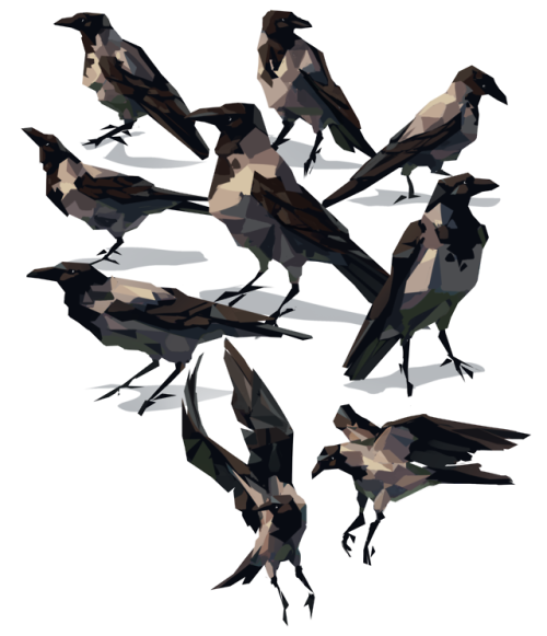 infernallegaycy: psrj: one of you suggested i draw some crows and of course i agreed so here we are 