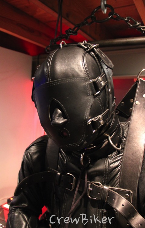 Porn photo rubbernaut:  crewbiker:  Suspended bondage