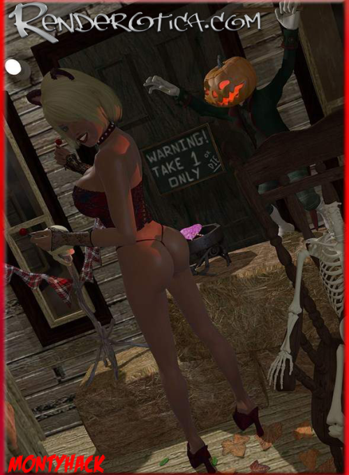 Porn Pics Halloween HijinxCreated by Renderotica Artist