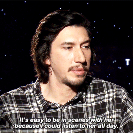 charlie-leau: reylohues: 30 DAY REYLO COUNTDOWN TO TLJ - 3 days left↳ Daisy Ridley and Adam Driver d