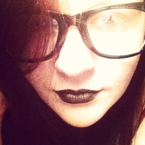 XXX Black lipstick tonight. What do you think? photo