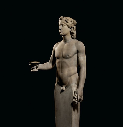 ganymedesrocks:This Dionysus Herm is a Roman marble terminal figure, from the 2nd century AD discovered at Hadrian’s Villa near Tivoli in 1775 by the Scottish painter and art excavator Gavin Hamilton, who brokered the sale of many sculptures between