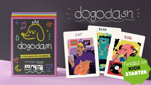 Dogo Dash is a quick round-based card game with enigmatic cats, nightlife dogs, rocker bears, and ma