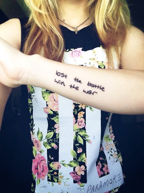 Paramore Inspired Tattoos — This is my first tattoo, which I just