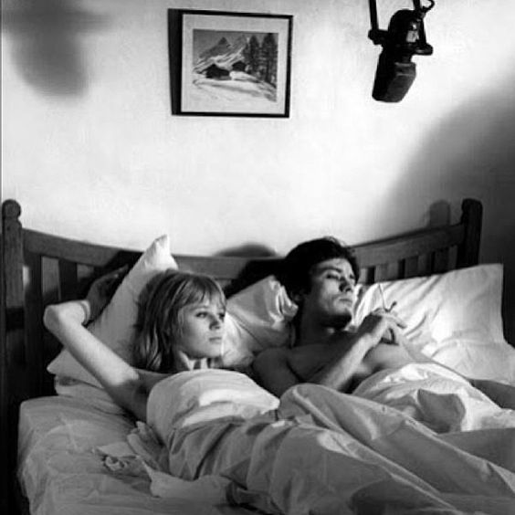 dailysixties: Marianne Faithfull &amp; Alain Delon in The Girl on a Motorcycle