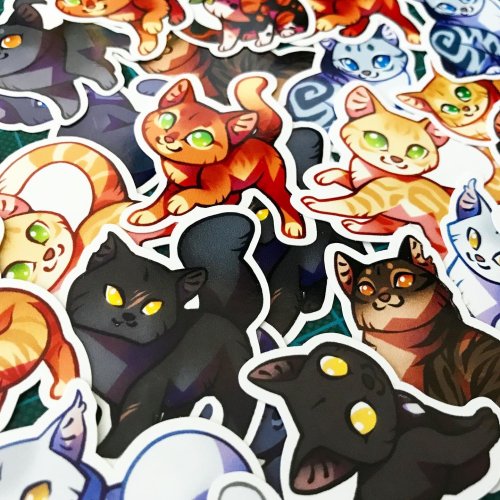 Several pretty stickers pack are available in my webshop, including Warrior Cats, Dragons and Reptil