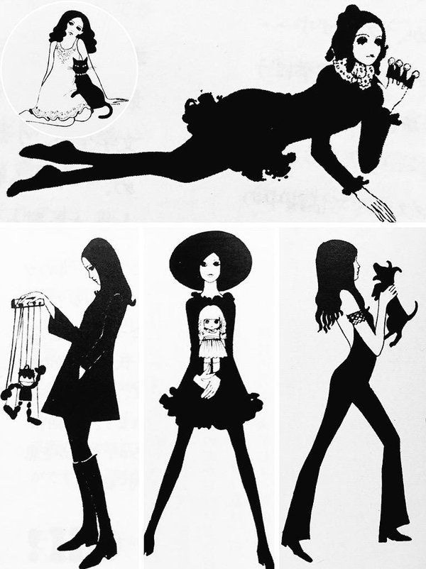 weirdlandtv:1960s fashion illustrations by Akemi Watabe.