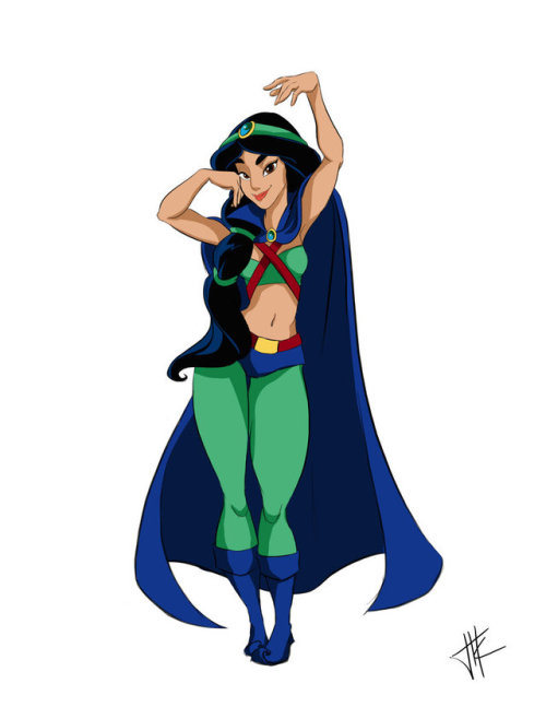 princessesfanarts:Princesses as DC Superheroes by MuiMushroomBonus : 