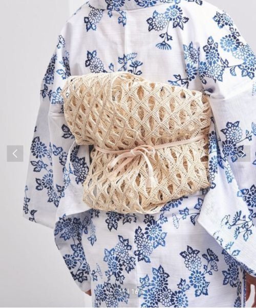 Open weave summer obi made from basho (Japanese fiber banana) by United arrows. Basho fibers items a