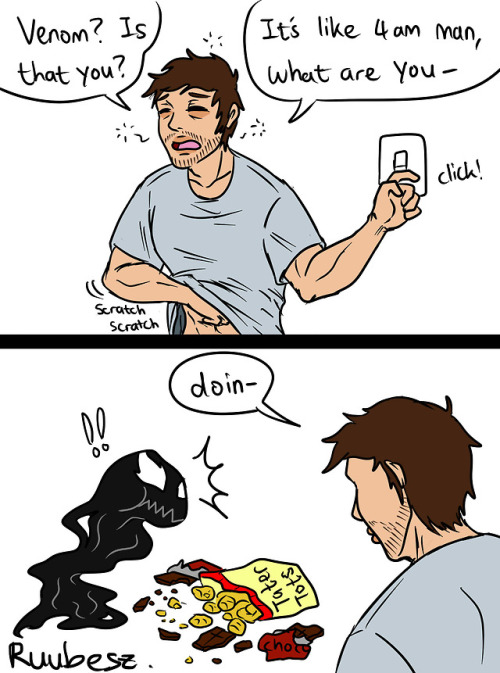 ruubesz-draws: Bonus:I just really like VenomI CAN’T STOP DRAWING VENOM SHITPOSTS! I HAVE WORK