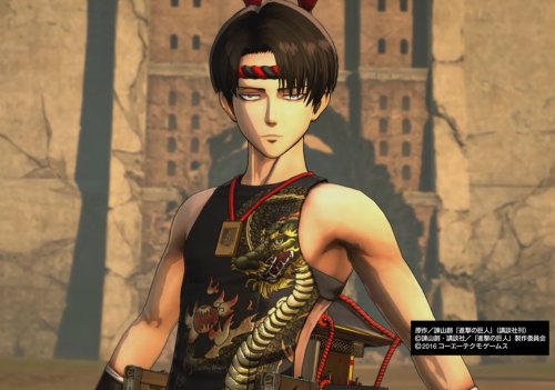 Levi in his “Festival” DLC costume in the KOEI TECMO Shingeki no Kyojin Playstation game!The full set of costumes is here!More on the SnK Playstation game here!