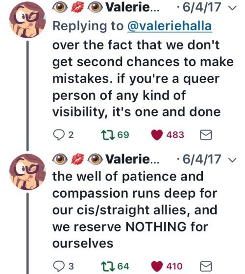 korrasera: nonbinarypastels: [Image Description: Screenshots of a series of tweets by a user named @