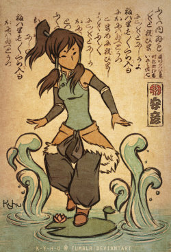 k-y-h-u:  Korra &amp; Raava in okami-style  &lt;3333333