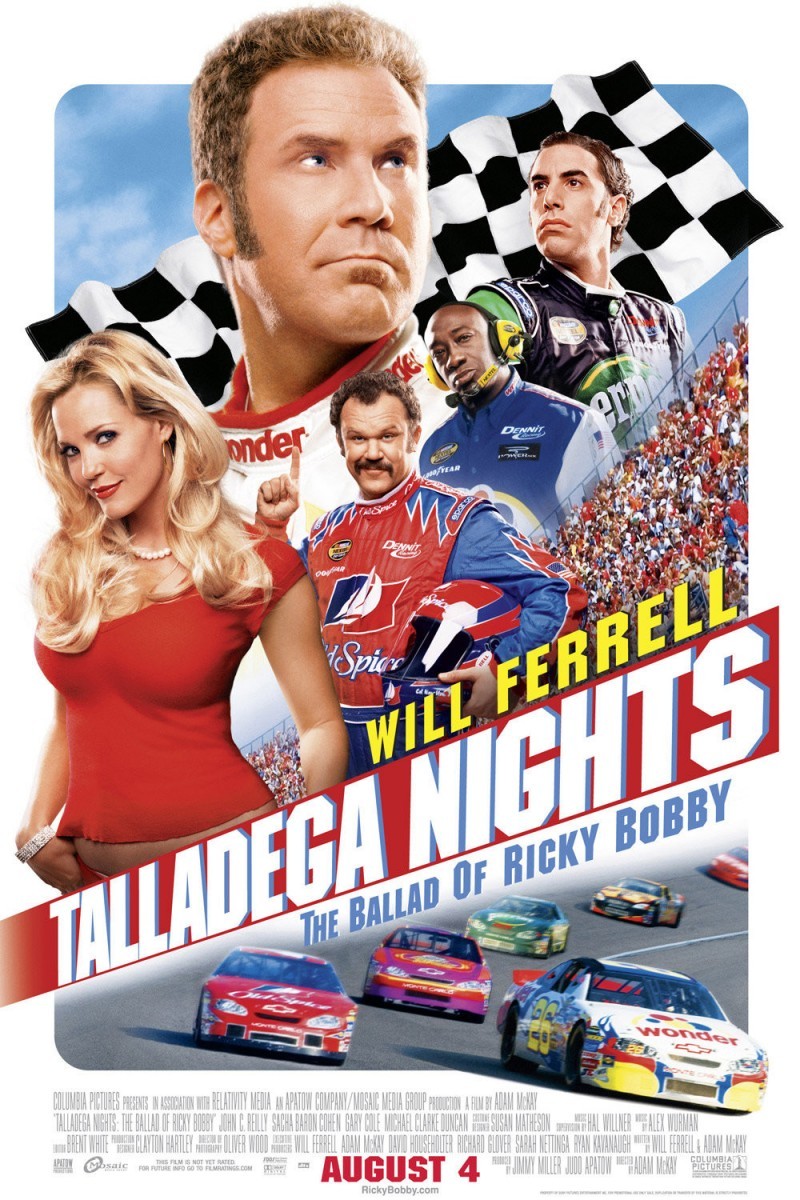 The movie, Talladega Nights: The Ballad of Ricky Bobby, is released in theaters on