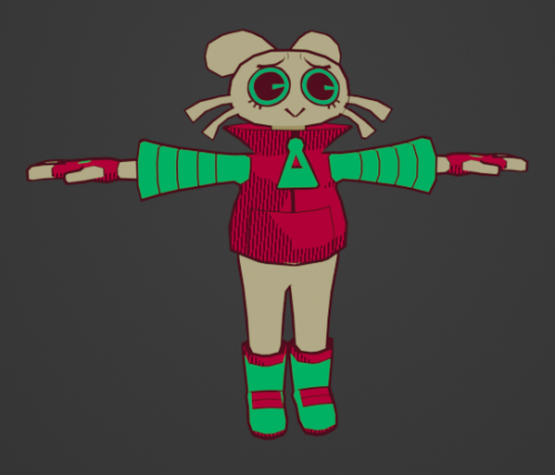 I Love The Style Of That 3d Render Of Your Character! May I Ask How You Animated The Outline And Made