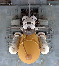 vintagephotolibrary:  Overhead View of Atlantis Stack Rollover